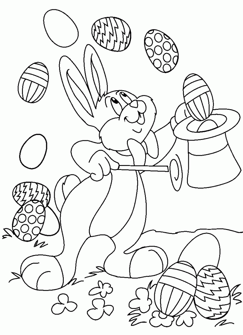 Conejos de Pascua para pintar