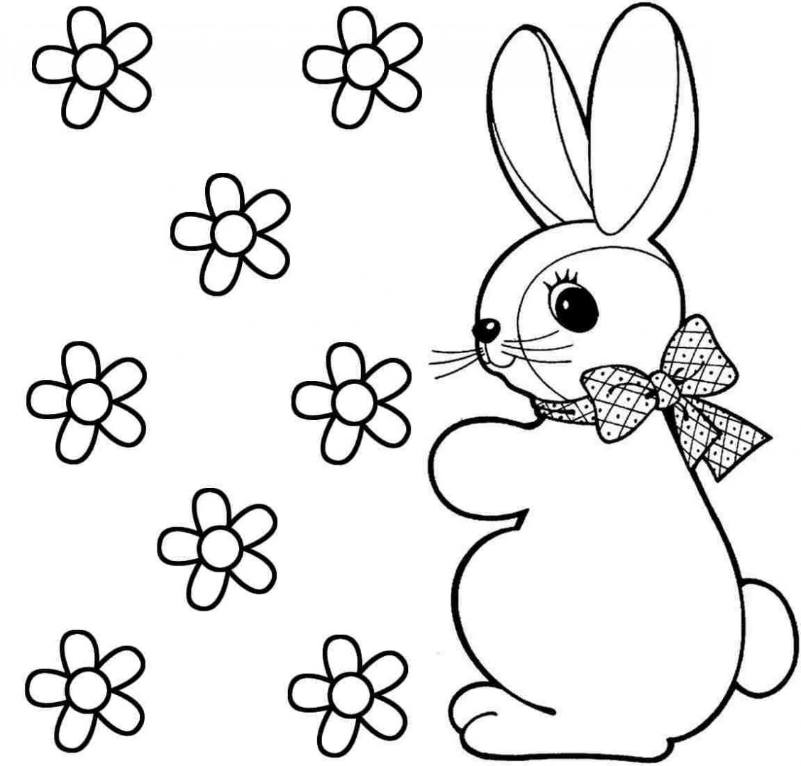 Dibujos de conejos de Pascua para colorear