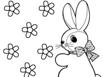 Dibujos de conejos de Pascua para colorear